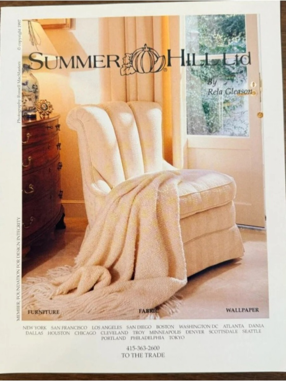 Summer Hill Ltd Cream Throw Blanket